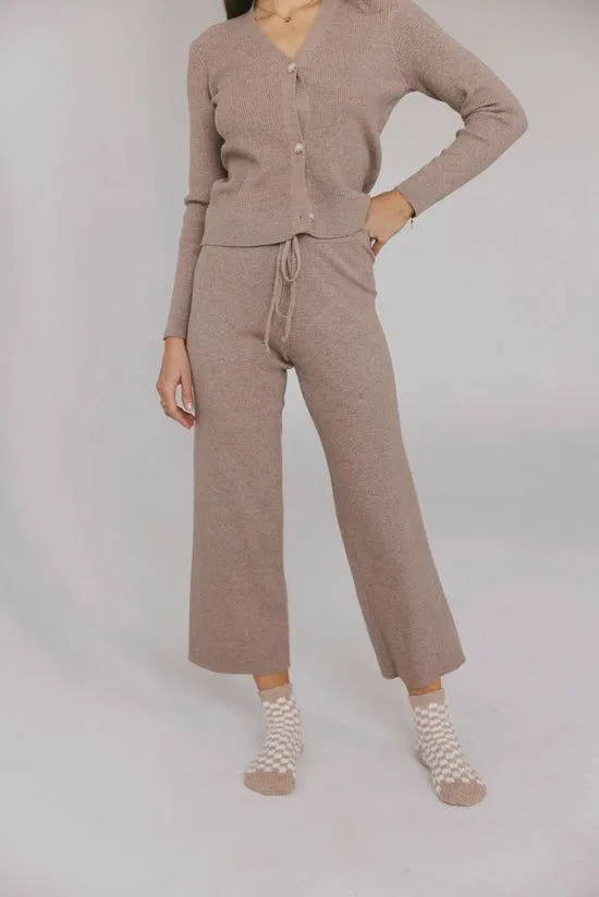Bohme Evelise Ribbed Pants In Mocha Mocha Women Loungewear