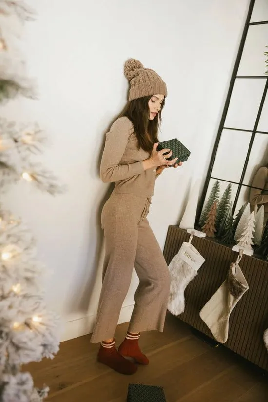 Bohme Evelise Ribbed Pants In Mocha Mocha Women Loungewear
