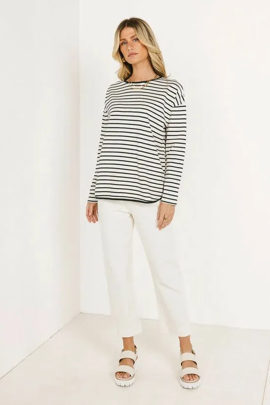 Bohme Farah Striped Top In Green Green Women Tees and Tanks