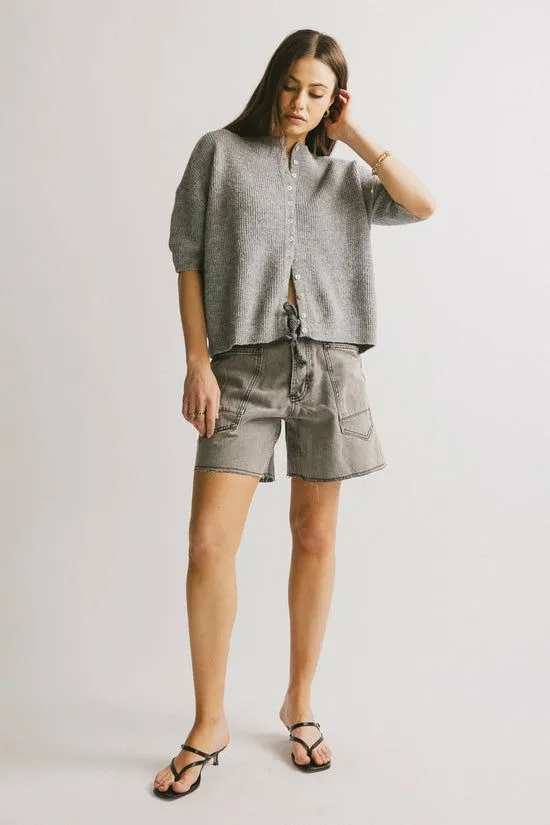 Bohme Finneas Denim Shorts In Grey Grey Women Shorts