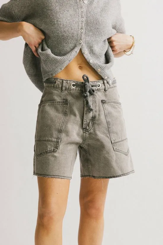 Bohme Finneas Denim Shorts In Grey Grey Women Shorts