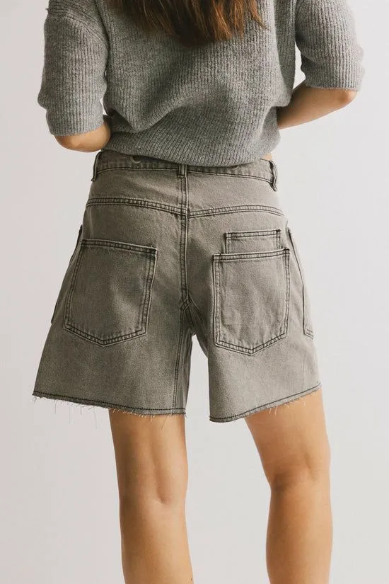 Bohme Finneas Denim Shorts In Grey Grey Women Shorts