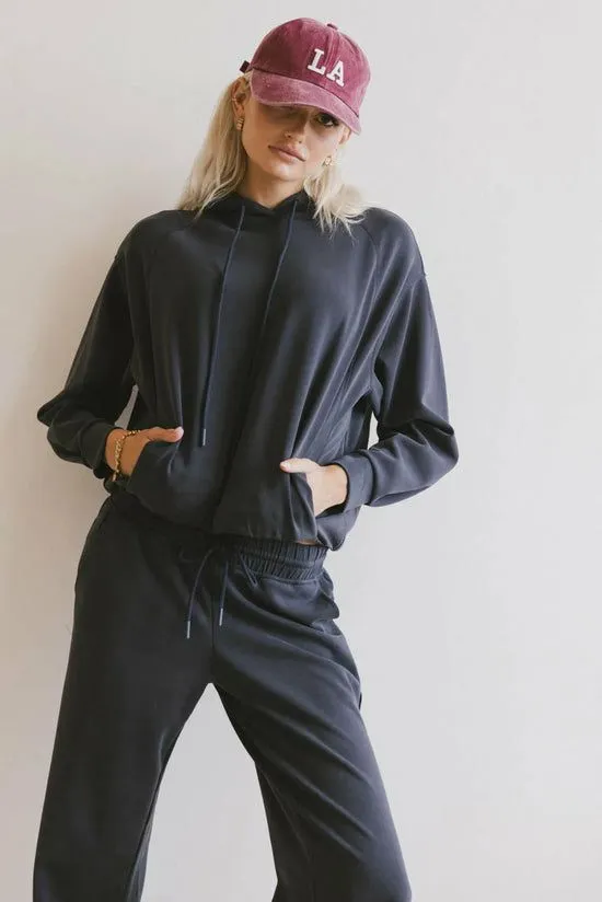 Bohme Flow State Pullover Hoodie In Navy Navy Women Loungewear