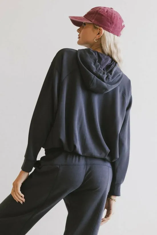 Bohme Flow State Pullover Hoodie In Navy Navy Women Loungewear