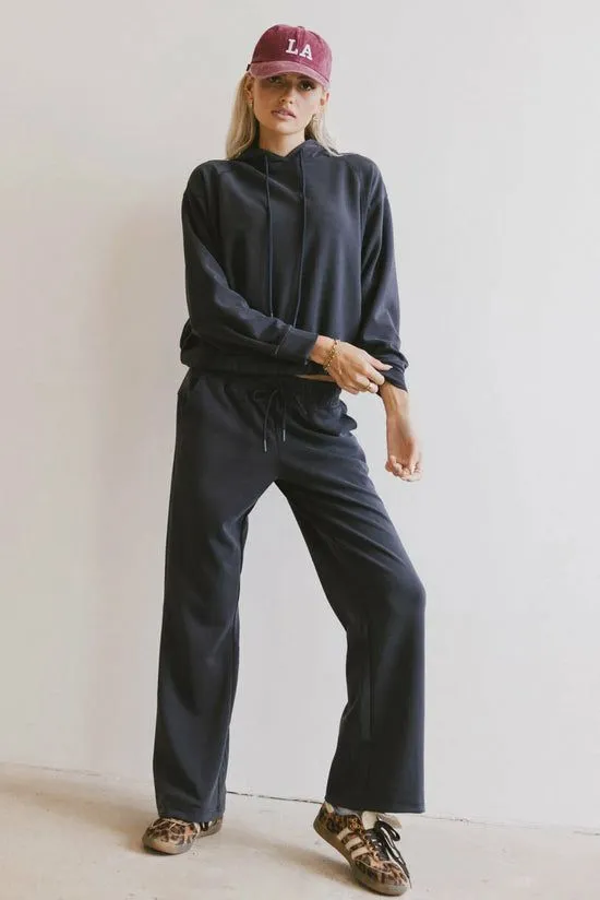 Bohme Flow State Pullover Hoodie In Navy Navy Women Loungewear