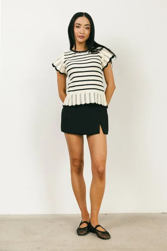 Bohme Georgie Striped Sweater In Black Black Women Sweaters