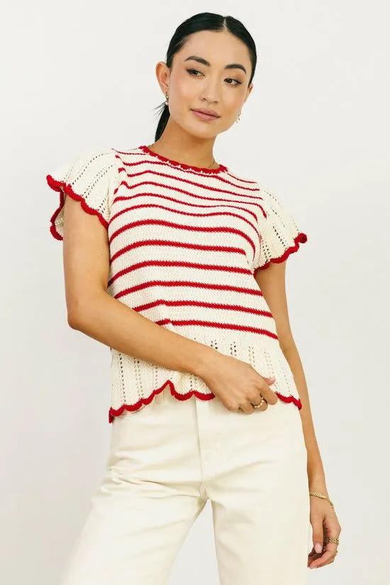 Bohme Georgie Striped Sweater In Red Red Women Sweaters