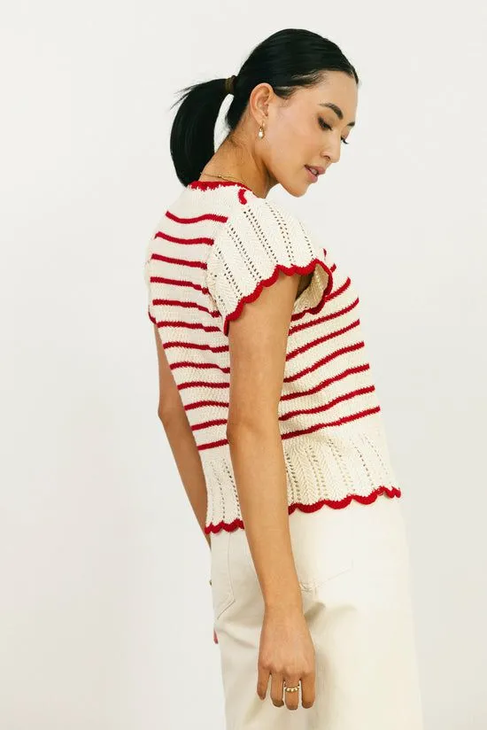Bohme Georgie Striped Sweater In Red Red Women Sweaters