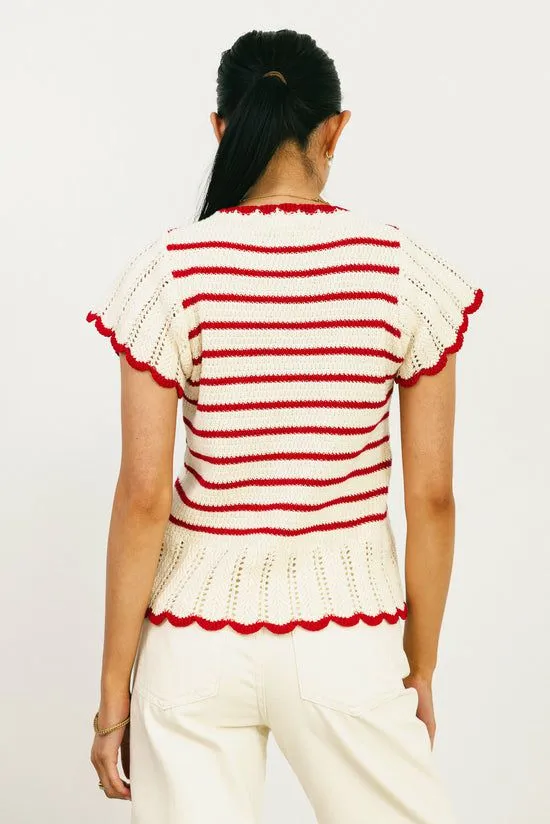 Bohme Georgie Striped Sweater In Red Red Women Sweaters