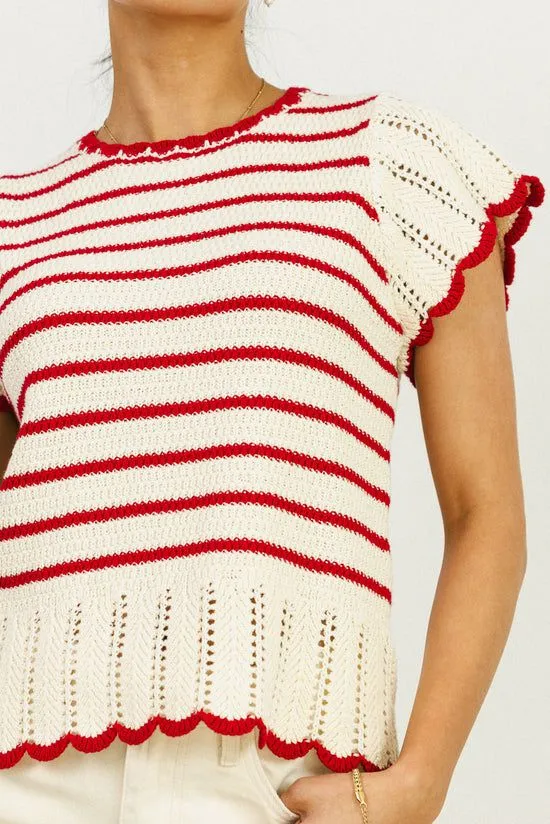 Bohme Georgie Striped Sweater In Red Red Women Sweaters
