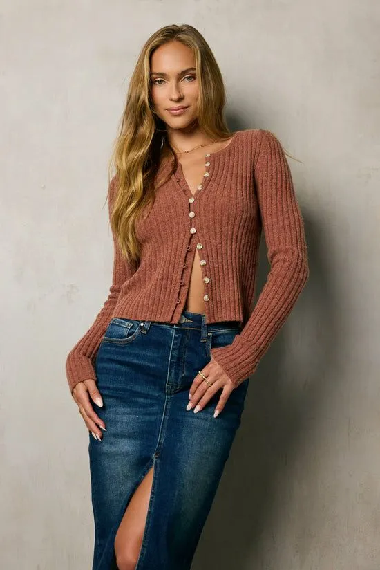 Bohme Hellen Knit Cardigan In Berry Berry Women Cardigans