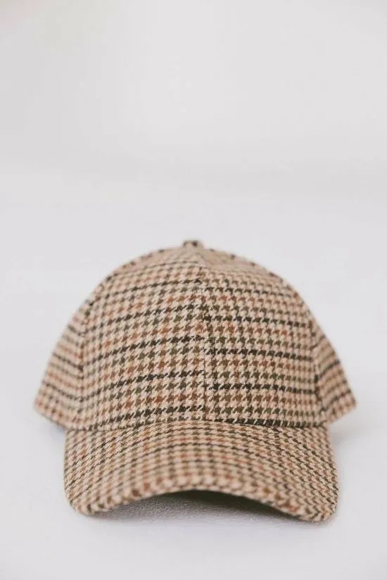 Bohme Houndstooth Baseball Cap Beige Women Hats Bohme Houndstooth Baseball Cap Beige Women Hats