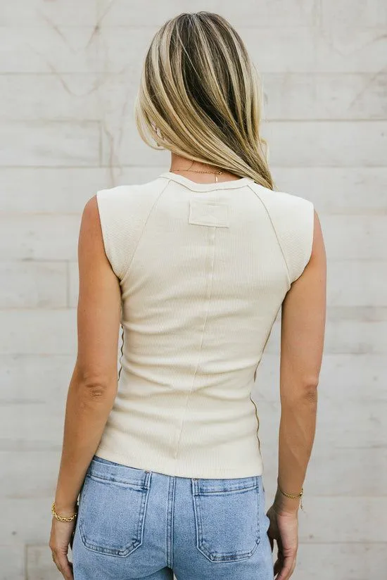 Bohme Huxley Tank In Tan Tan Women Tees and Tanks
