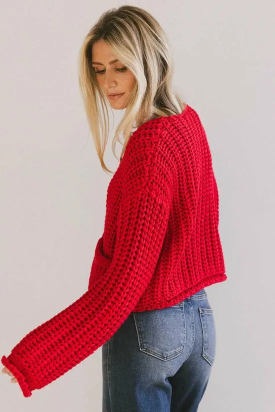 Bohme Janelle Knit Cardigan In Red Red Women Cardigans