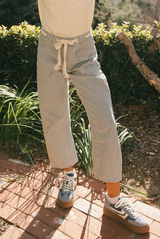 Bohme Jocelyn Barrel Jeans In Denim Stripe Denim Stripe Women All Bottoms