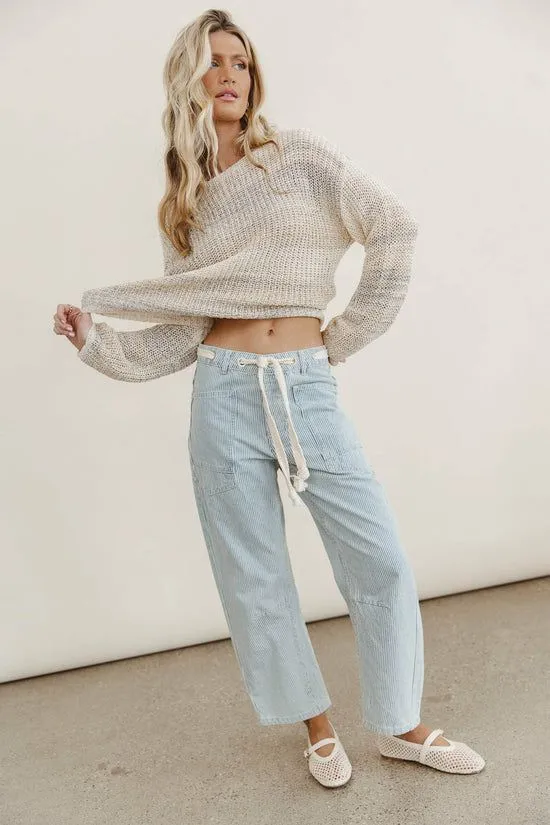 Bohme Jocelyn Barrel Jeans In Denim Stripe Denim Stripe Women All Bottoms
