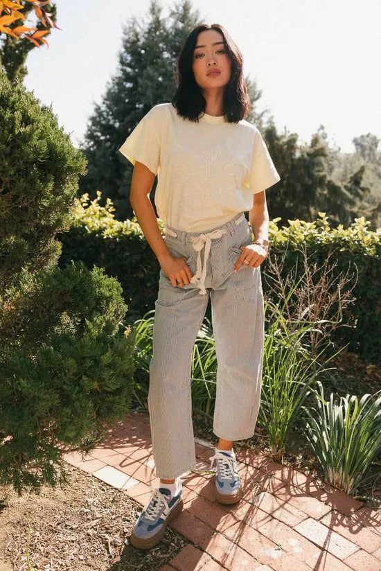 Bohme Jocelyn Barrel Jeans In Denim Stripe Denim Stripe Women All Bottoms