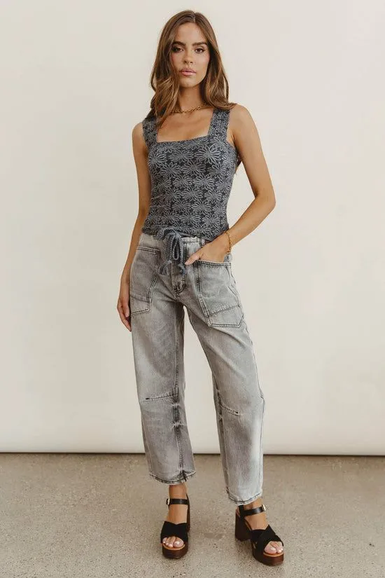 Bohme Jocelyn Barrel Jeans In Grey Grey Women All Bottoms