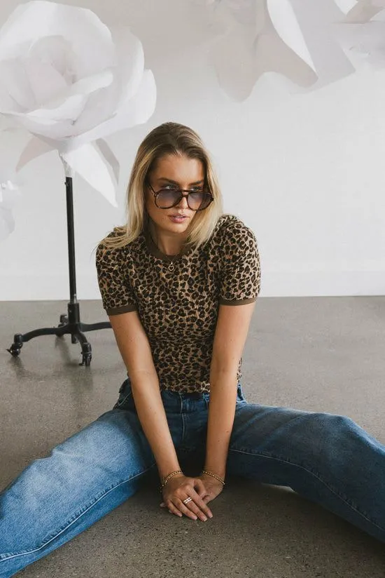 Bohme Jolie Leopard Tee Leopard Women Tees and Tanks
