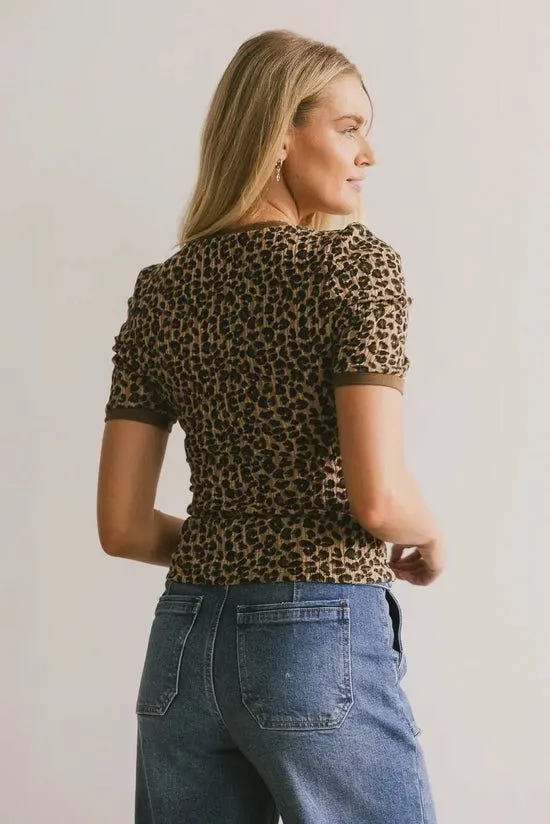 Bohme Jolie Leopard Tee Leopard Women Tees and Tanks