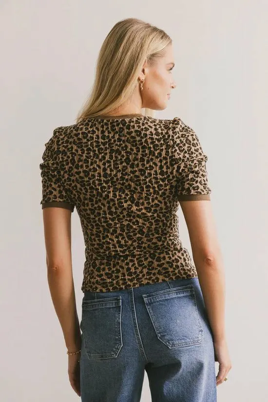 Bohme Jolie Leopard Tee Leopard Women Tees and Tanks