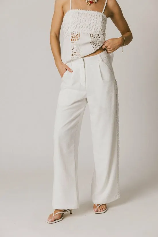 Bohme Karie Crochet Pants In White White Women All Bottoms