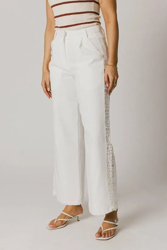 Bohme Karie Crochet Pants In White White Women All Bottoms