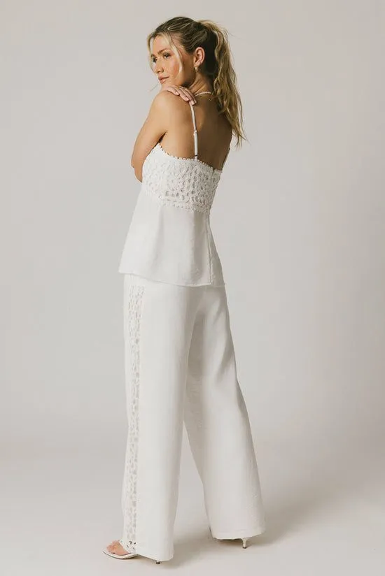 Bohme Karie Crochet Pants In White White Women All Bottoms