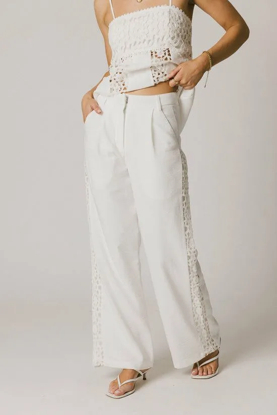 Bohme Karie Crochet Pants In White White Women All Bottoms