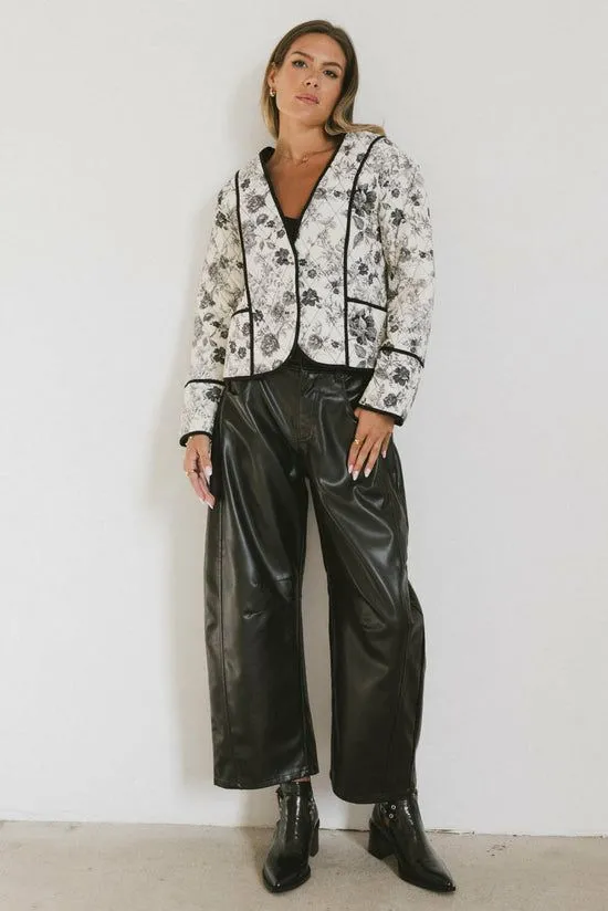 Bohme Langston Vegan Leather Barrel Jeans In Black Black Women All Bottoms