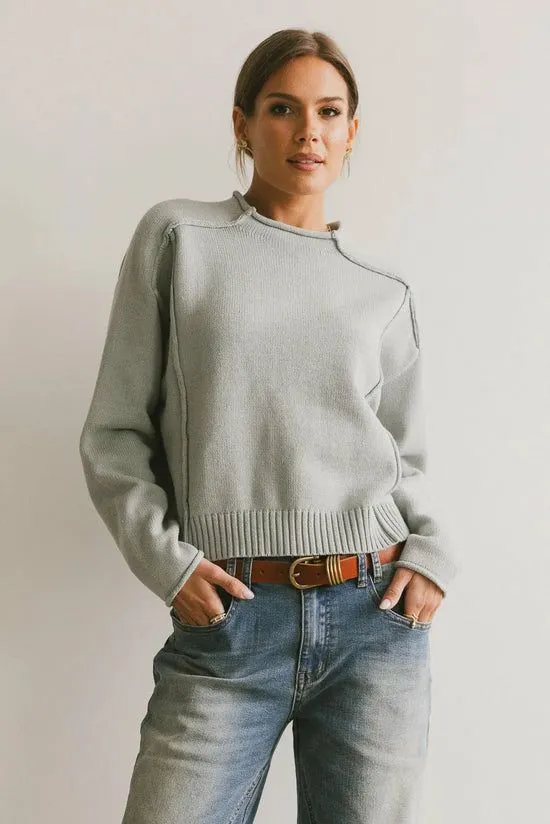 Bohme Leander Knit Sweater In Dusty Blue Dusty Blue Women Sweaters