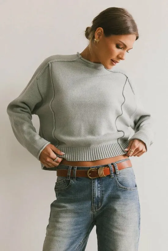 Bohme Leander Knit Sweater In Dusty Blue Dusty Blue Women Sweaters