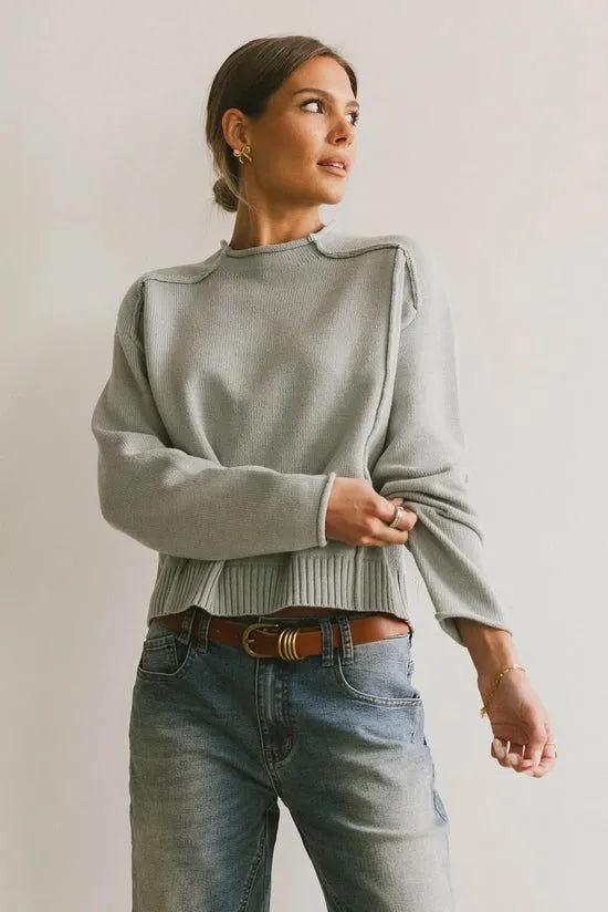 Bohme Leander Knit Sweater In Dusty Blue Dusty Blue Women Sweaters