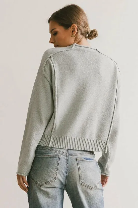 Bohme Leander Knit Sweater In Dusty Blue Dusty Blue Women Sweaters