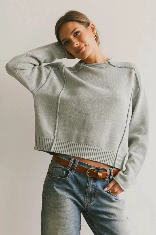 Bohme Leander Knit Sweater In Dusty Blue Dusty Blue Women Sweaters
