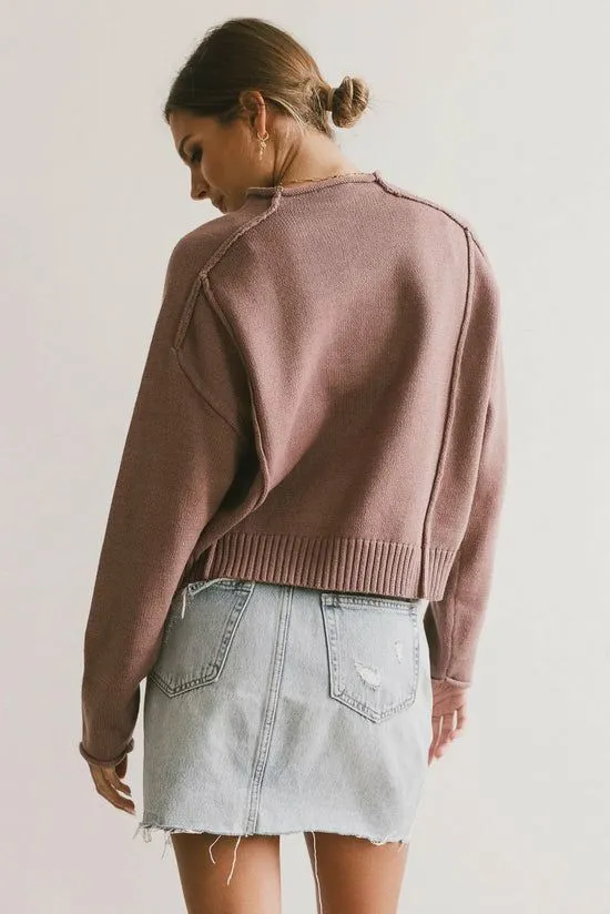 Bohme Leander Knit Sweater In Mauve Mauve Women Tops