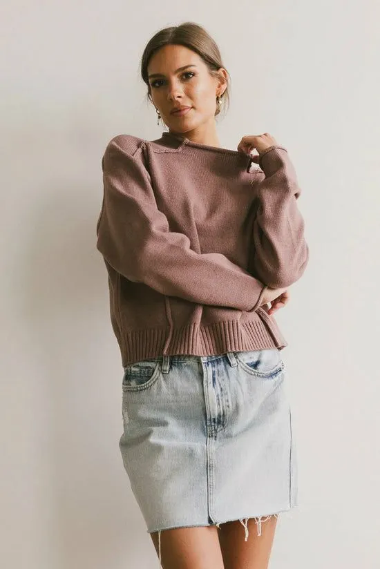 Bohme Leander Knit Sweater In Mauve Mauve Women Tops