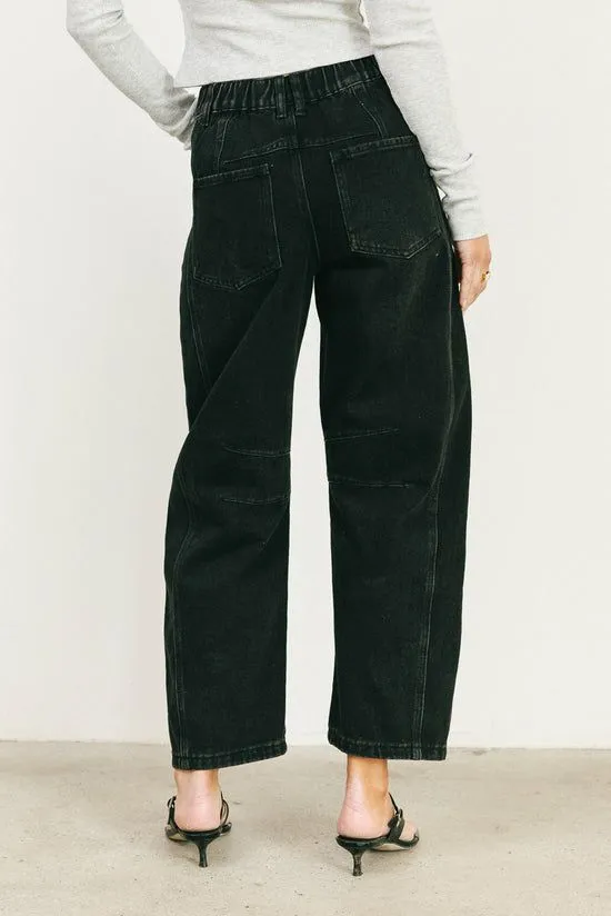 Bohme Lisette Barrel Jeans In Black Black Women All Bottoms