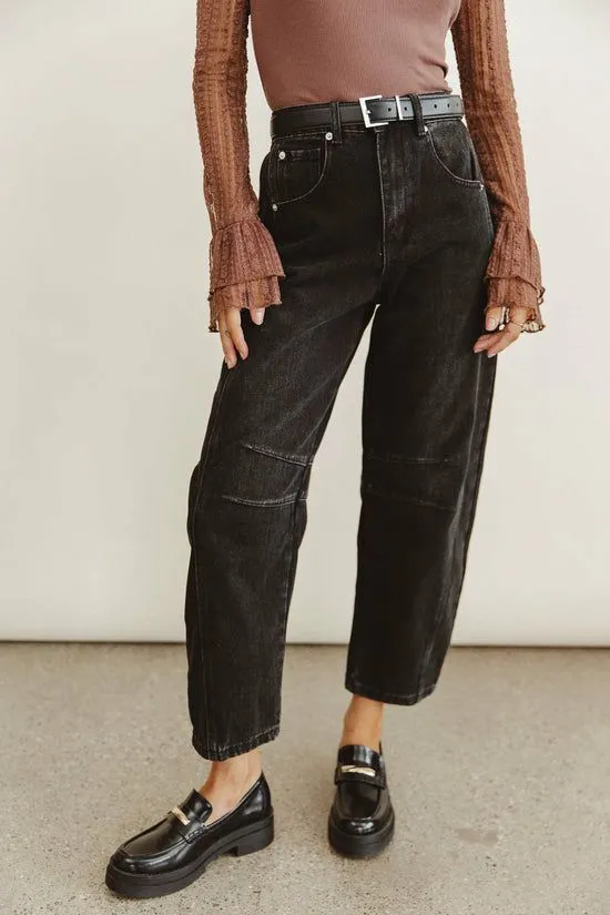 Bohme Lisette Barrel Jeans In Black Black Women All Bottoms