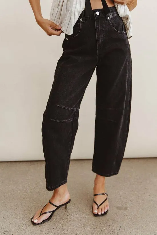 Bohme Lisette Barrel Jeans In Black Black Women All Bottoms