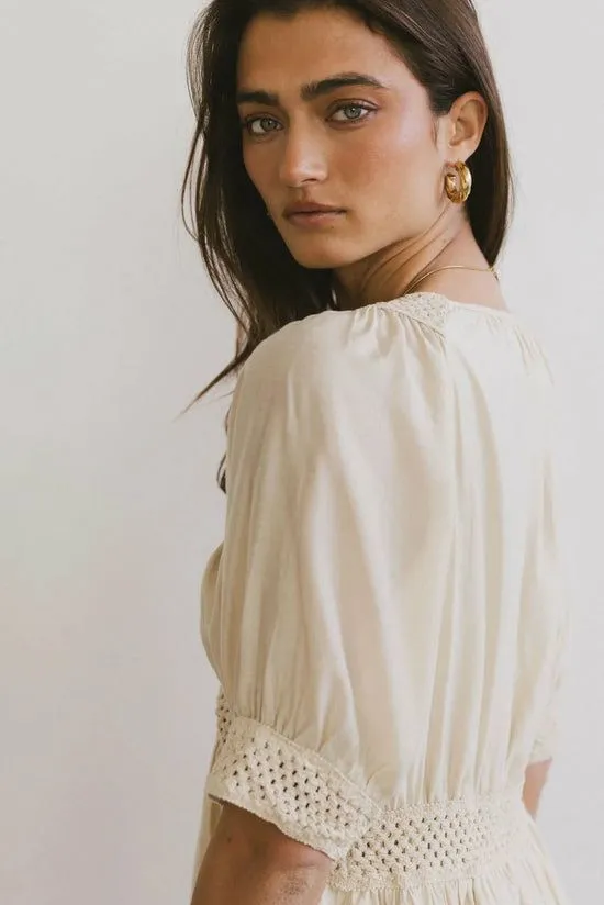 Bohme Lorna Mini Dress In Natural Natural Women Dresses