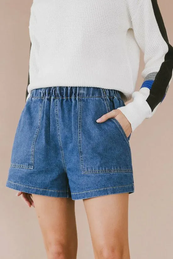 Bohme Luxor Denim Shorts Medium Wash Women Shorts