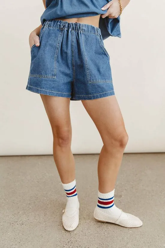 Bohme Luxor Denim Shorts Medium Wash Women Shorts