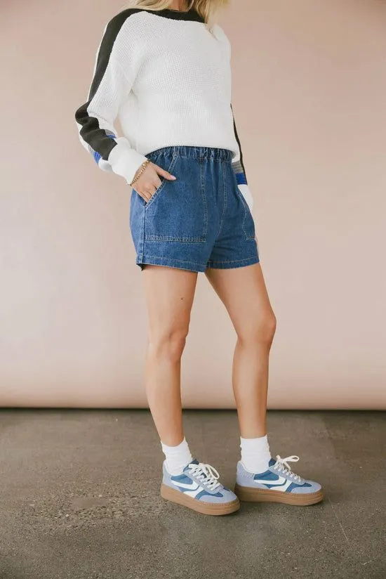 Bohme Luxor Denim Shorts Medium Wash Women Shorts