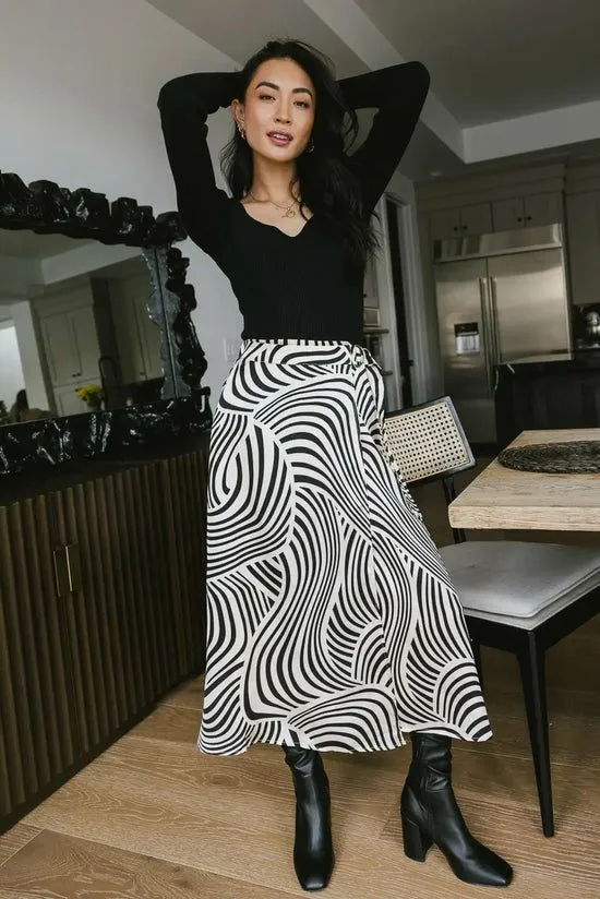 Bohme Lydia Abstract Skirt Ivory Women Skirts