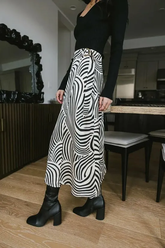 Bohme Lydia Abstract Skirt Ivory Women Skirts