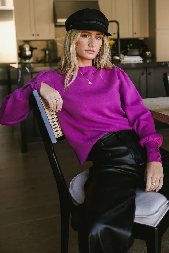 Bohme Madeline Knit Sweater In Purple Purple Women Sweaters