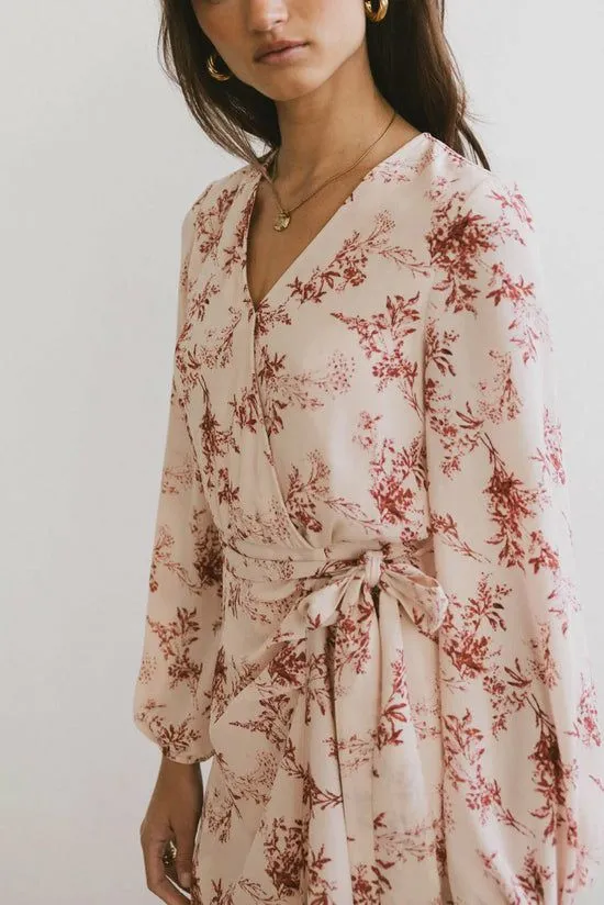 Bohme Mariana Floral Wrap Dress Brick Women Dresses