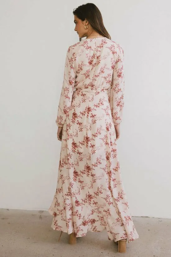 Bohme Mariana Floral Wrap Dress Brick Women Dresses