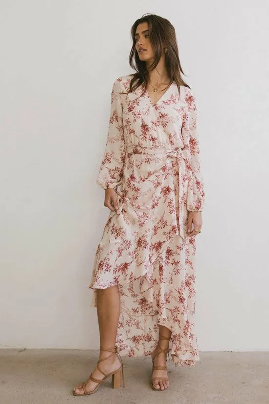 Bohme Mariana Floral Wrap Dress Brick Women Dresses